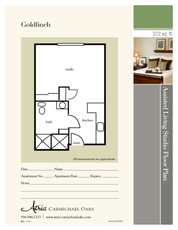 Floorplan of Atria Carmichael Oaks, Assisted Living, Carmichael, CA 8