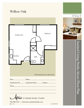 Floorplan of Atria Carmichael Oaks, Assisted Living, Carmichael, CA 9