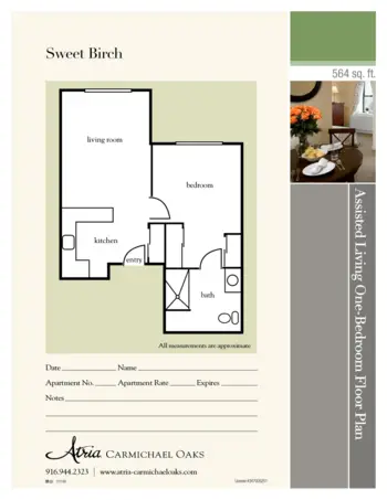 Floorplan of Atria Carmichael Oaks, Assisted Living, Carmichael, CA 10