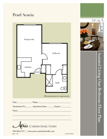 Floorplan of Atria Carmichael Oaks, Assisted Living, Carmichael, CA 11