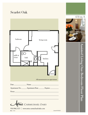 Floorplan of Atria Carmichael Oaks, Assisted Living, Carmichael, CA 13