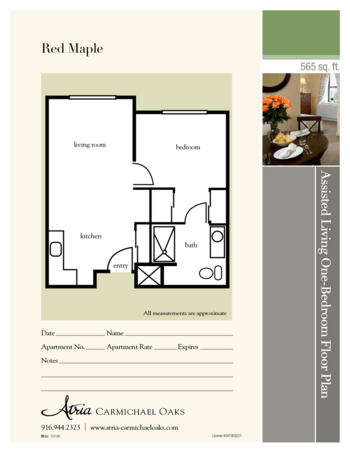 Floorplan of Atria Carmichael Oaks, Assisted Living, Carmichael, CA 14
