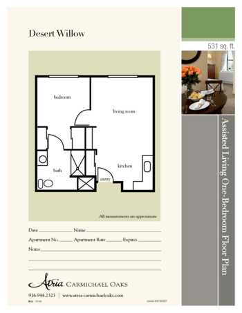 Floorplan of Atria Carmichael Oaks, Assisted Living, Carmichael, CA 15