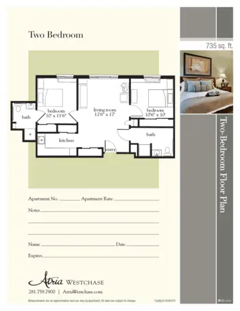 Floorplan of Atria Westchase, Assisted Living, Houston, TX 4