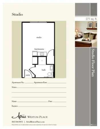 Floorplan of Atria Weston Place, Assisted Living, Knoxville, TN 2