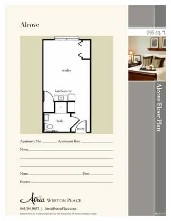 Floorplan of Atria Weston Place, Assisted Living, Knoxville, TN 3