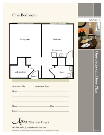 Floorplan of Atria Weston Place, Assisted Living, Knoxville, TN 5