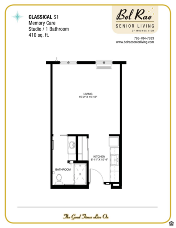 Floorplan of Bel Rae Senior Living of Mounds View, Assisted Living, Memory Care, Mounds View, MN 2