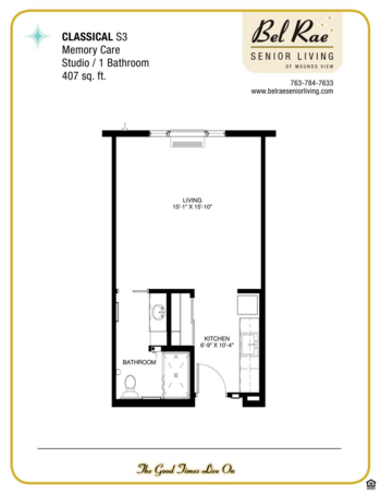 Floorplan of Bel Rae Senior Living of Mounds View, Assisted Living, Memory Care, Mounds View, MN 4