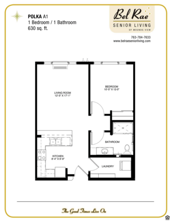 Floorplan of Bel Rae Senior Living of Mounds View, Assisted Living, Memory Care, Mounds View, MN 11