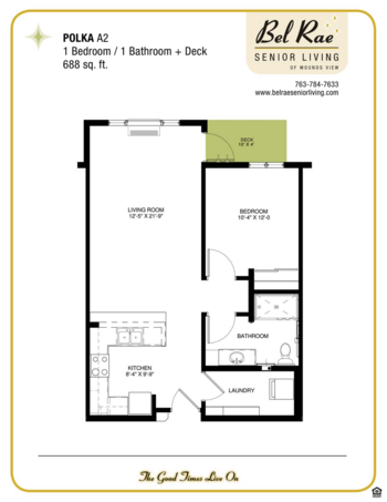 Floorplan of Bel Rae Senior Living of Mounds View, Assisted Living, Memory Care, Mounds View, MN 12