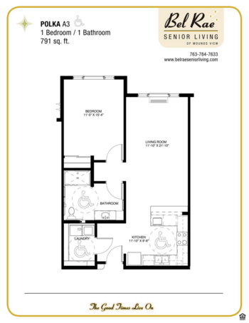 Floorplan of Bel Rae Senior Living of Mounds View, Assisted Living, Memory Care, Mounds View, MN 13