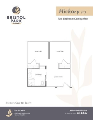 Floorplan of Bristol Park at Conroe Memory Care, Assisted Living, Memory Care, Conroe, TX 6