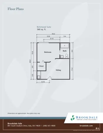 Floorplan of Brookdale Ada, Assisted Living, Ada, OK 2