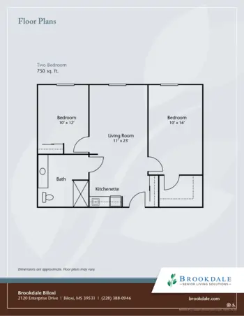 Floorplan of Brookdale Biloxi, Assisted Living, Memory Care, Biloxi, MS 3
