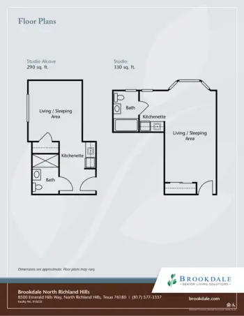 Floorplan of Brookdale North Richland Hills, Assisted Living, North Richland Hills, TX 1