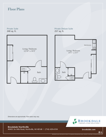 Floorplan of Brookdale Northville, Assisted Living, Northville, MI 1