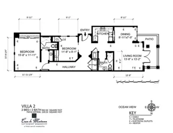 Floorplan of Casa de Manana, Assisted Living, La Jolla, CA 2