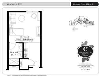 Floorplan of Cherrywood Pointe of Roseville, Assisted Living, Memory Care, Roseville, MN 6