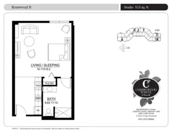 Floorplan of Cherrywood Pointe of Roseville, Assisted Living, Memory Care, Roseville, MN 7