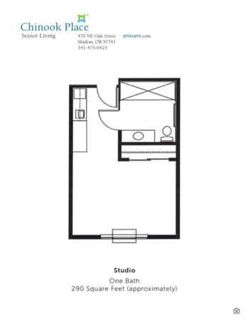 Floorplan of Chinook Place, Assisted Living, Madras, OR 1