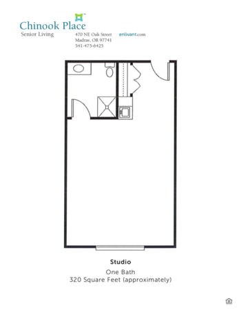 Floorplan of Chinook Place, Assisted Living, Madras, OR 2