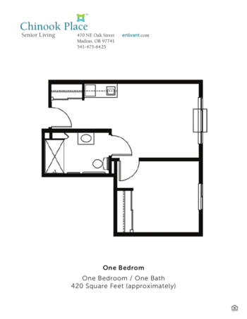 Floorplan of Chinook Place, Assisted Living, Madras, OR 3