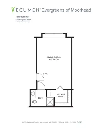 Floorplan of Evergreens of Moorhead, Assisted Living, Memory Care, Moorhead, MN 2