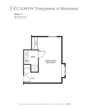 Floorplan of Evergreens of Moorhead, Assisted Living, Memory Care, Moorhead, MN 4