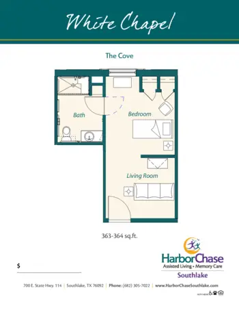 Floorplan of HarborChase of Southlake, Assisted Living, Southlake, TX 10