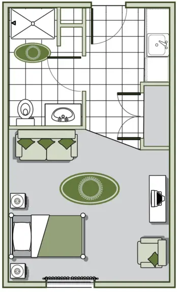 Floorplan of Oaks at Oakland Plantation, Assisted Living, Leesburg, GA 4