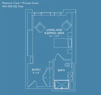 Floorplan of The Carillon at Belleview Station, Assisted Living, Denver, CO 3
