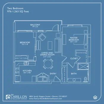 Floorplan of The Carillon at Belleview Station, Assisted Living, Denver, CO 6