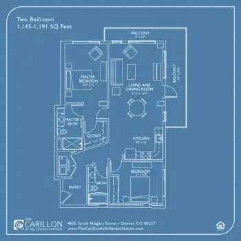 Floorplan of The Carillon at Belleview Station, Assisted Living, Denver, CO 7
