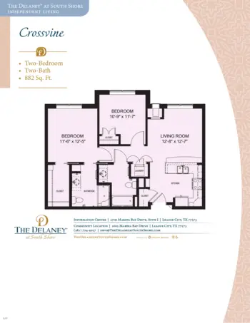 Floorplan of The Delaney at South Shore, Assisted Living, League City, TX 3