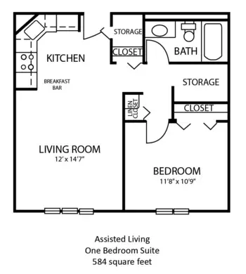 Floorplan of The Harbor Court, Assisted Living, Rocky River, OH 1