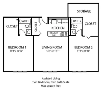 Floorplan of The Harbor Court, Assisted Living, Rocky River, OH 3