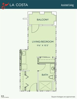 Floorplan of The Meridian at Lake San Marcos, Assisted Living, San Marcos, CA 2