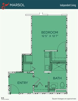 Floorplan of The Meridian at Lake San Marcos, Assisted Living, San Marcos, CA 5