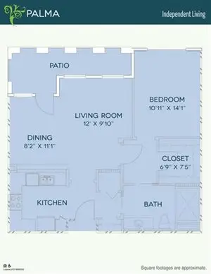 Floorplan of The Meridian at Lake San Marcos, Assisted Living, San Marcos, CA 9