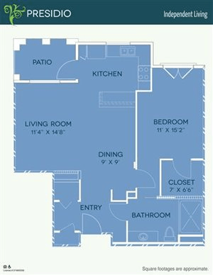 Floorplan of The Meridian at Lake San Marcos, Assisted Living, San Marcos, CA 12