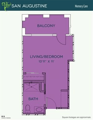 Floorplan of The Meridian at Lake San Marcos, Assisted Living, San Marcos, CA 14