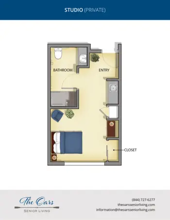 Floorplan of The Oars, Assisted Living, Citrus Heights, CA 3