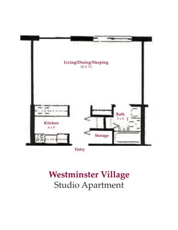 Floorplan of Westminster Village Kentuckiana, Assisted Living, Clarksville, IN 3