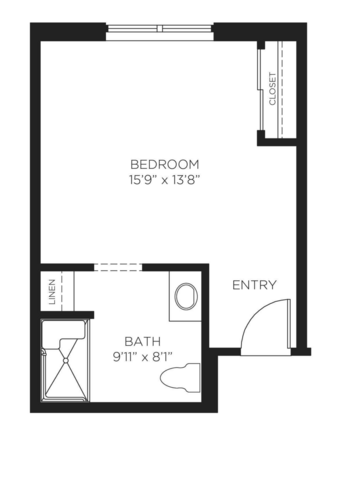 Floorplan of Abbotswood at Irving Park, Assisted Living, Greensboro, NC 1