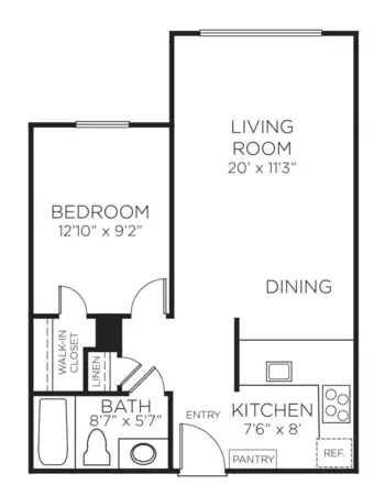 Floorplan of Abbotswood at Irving Park, Assisted Living, Greensboro, NC 4
