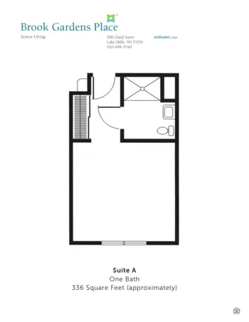 Floorplan of Brook Gardens Place, Assisted Living, Lake Mills, WI 1
