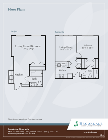 Floorplan of Brookdale Chambrel Pinecastle, Assisted Living, Ocala, FL 2