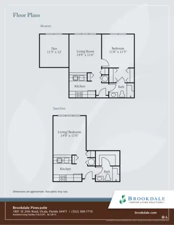 Floorplan of Brookdale Chambrel Pinecastle, Assisted Living, Ocala, FL 3