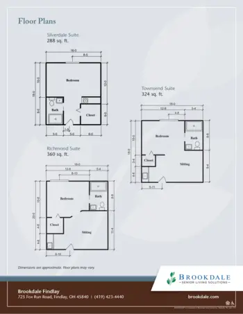 Floorplan of Brookdale Findlay, Assisted Living, Findlay, OH 1